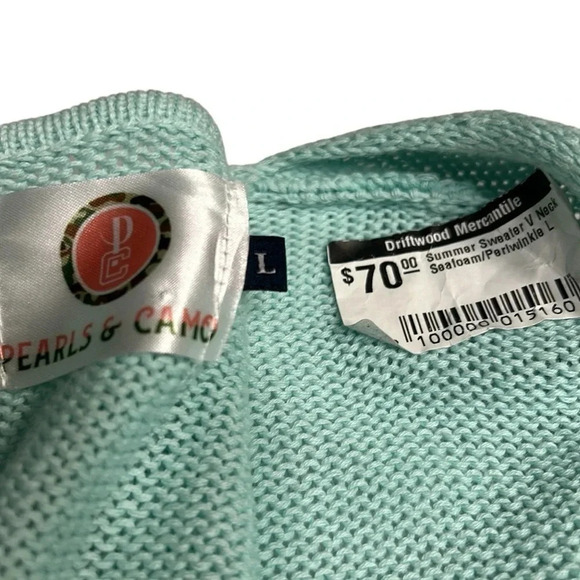 sweater,women large,boho cotton,knit,embroidery. boxy,coastal ,made in USA - Picture 13 of 13